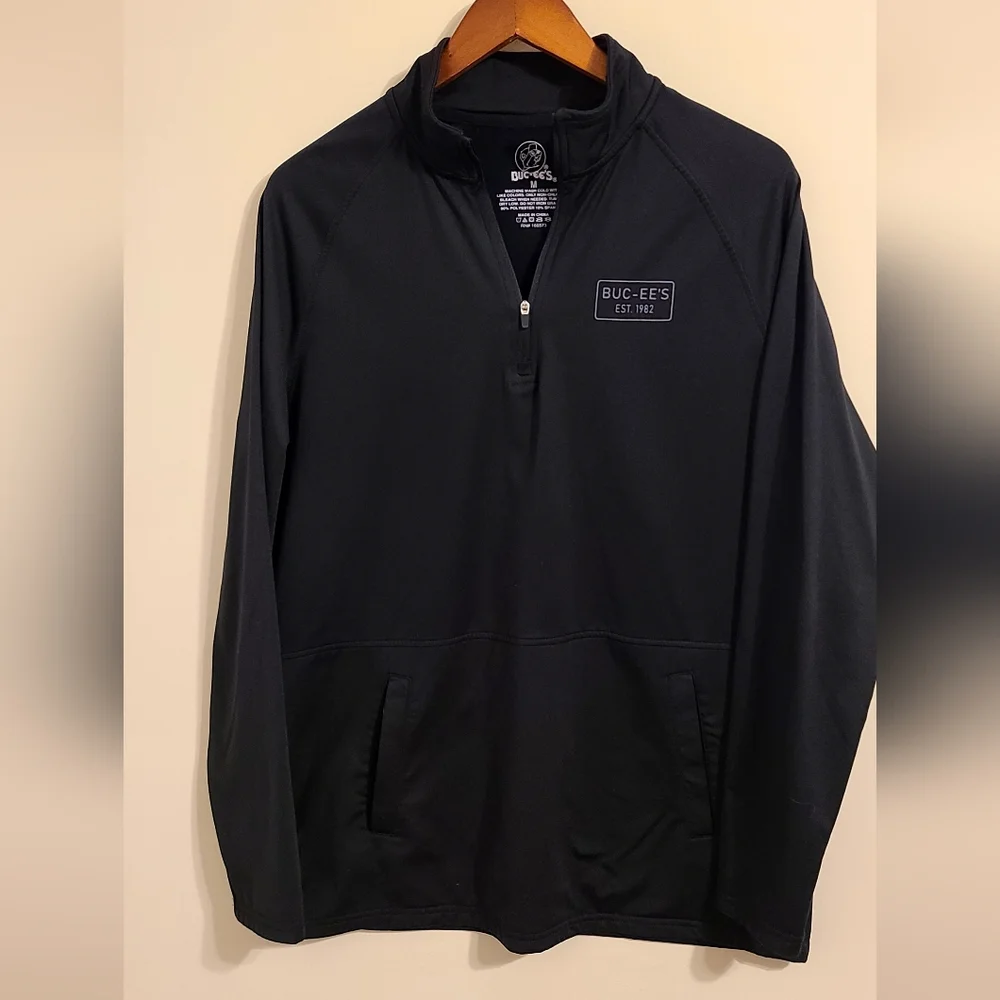 Buc-ee's Black Quarter Zip Pullover